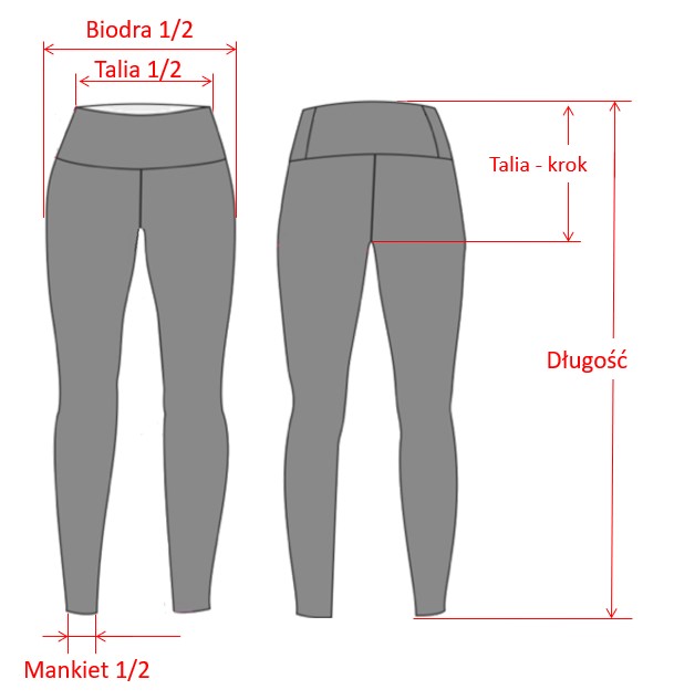 Tabela rozmiarów - Spodnie neoprenowe BejkRoll