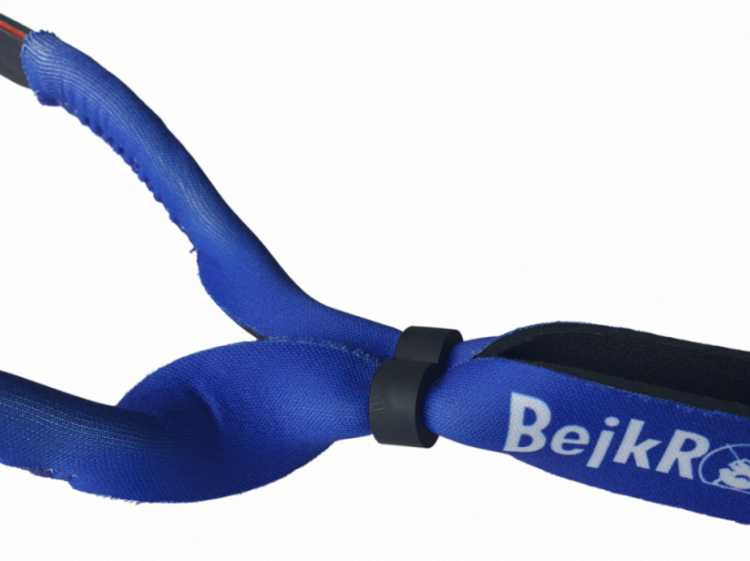 Neoprenová páska BejkRoll - šňůrka na brýle s utahováním - modrá - detail utahování