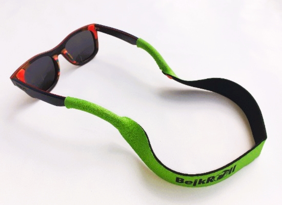 Taśma neoprenowa - sznurek okularowy z możliwością ściągania - Barva: Zielona