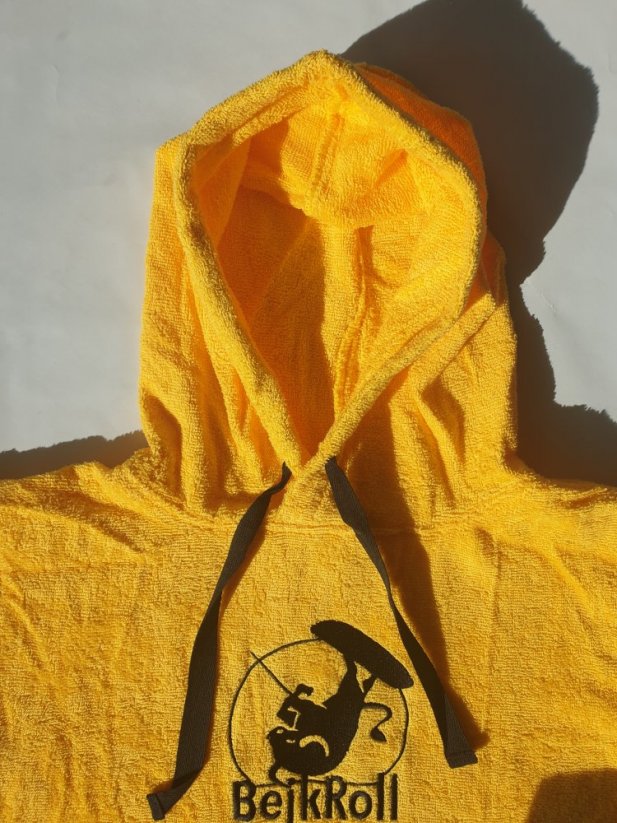 Surf Poncho BejkRoll MASTER - yellow - V folding hoodie