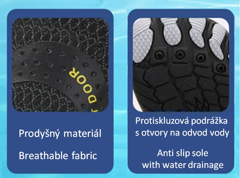 Water shoes BejkRoll - breathing structure and anti slip sole with water drainage