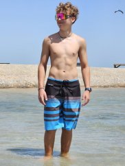 Shorts - blau/schwarz