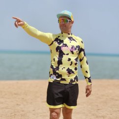 Lycra - BEJK SKIN - żółty - logo FALA - unisex