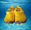 Water shoes BejkRoll - quick drying - front - yellow