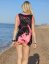 Sports functional Tank Top BejkRoll pink black - on the beach - personalised - back