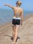 Shorts - OUTLINE - Damen hellblau / schwarz - Partnerdesign