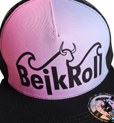 Snap Trucker Czarno/Różowy - logo Fala