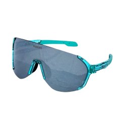 Sunglasses BejkRoll Champion REVO + EVA Box - rimless transparent light green - silver mirror