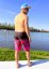 Board Shorts BejkRoll - raspberry - unisex - back - size 34