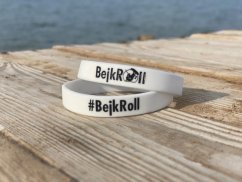 Silikonový náramek BejkRoll - bílý