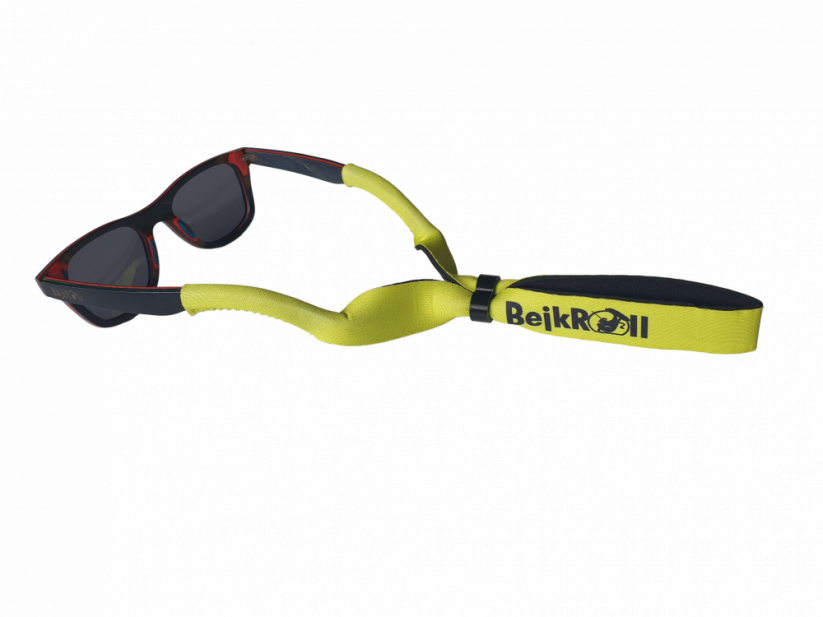 Neoprenová páska BejkRoll - šňůrka na brýle s utahováním - žlutá