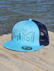 Snap Trucker Tyrkysovo-Modrá kšiltovka BejkRoll - Wave logo