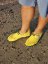 Water shoes BejkRoll - quick drying - yellow - yellow on feet