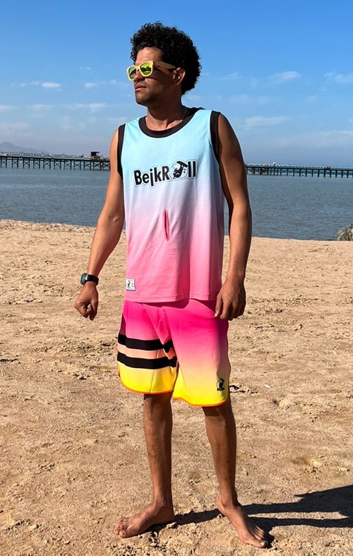 Shorts - gelb/rosa