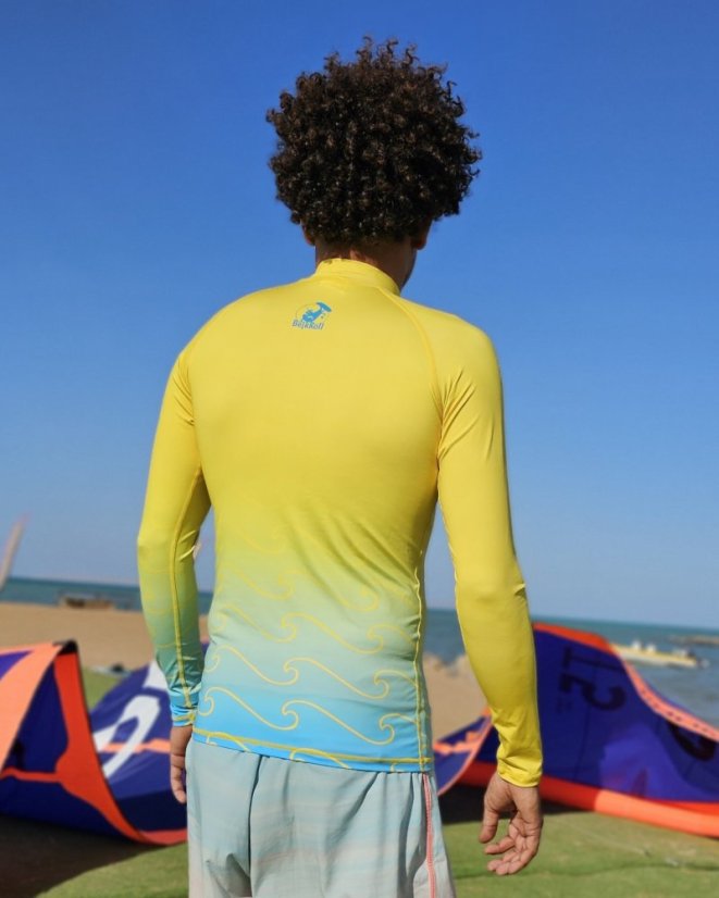 Lycra - SUNRISE - amarillo/azul - logotipo OLA - unisex