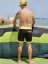 Board Shorts BejkRoll - OUTLINE 3/4 - yellow black - unisex - by the kite - back