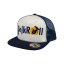 Snap Trucker Blanco/Azul marino - Logotipo recto