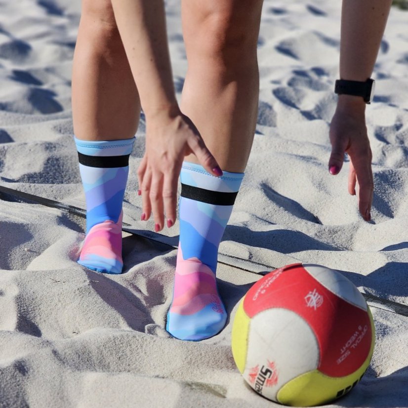 Calcetines de neopreno 3 mm SCR - calcetines de agua de diseño - rosa/azul