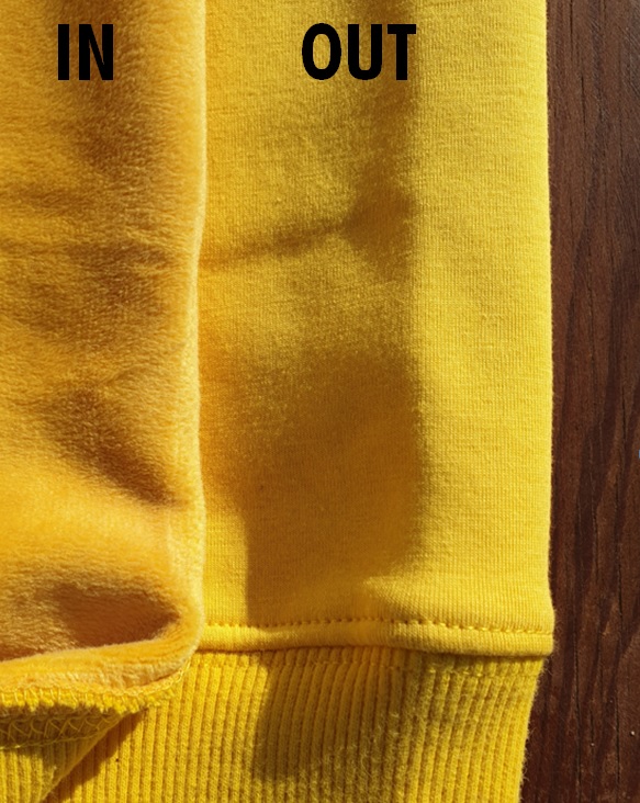 BEJK VELVET - Sametová mikina s kapucí BejkRoll - žlutá - detail sametový materiál