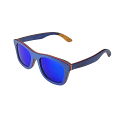 Sunglasses BejkRoll AGENT BLUE - blue mirror - front