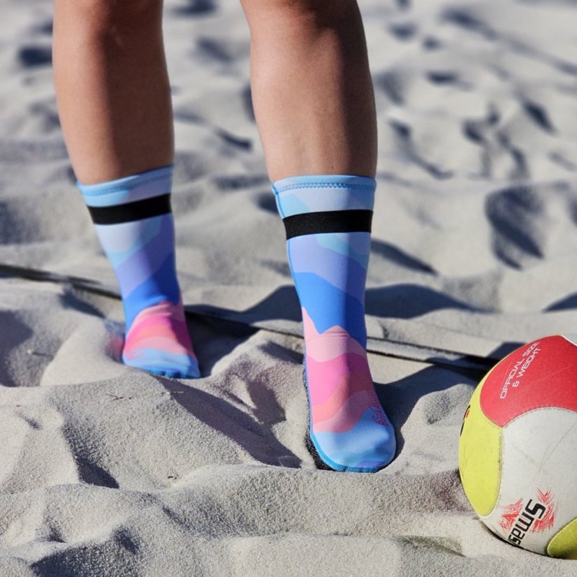 Calcetines de neopreno 3 mm SCR - calcetines de agua de diseño - rosa/azul