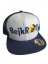 Snap Trucker Blanco/Azul marino - Logotipo recto