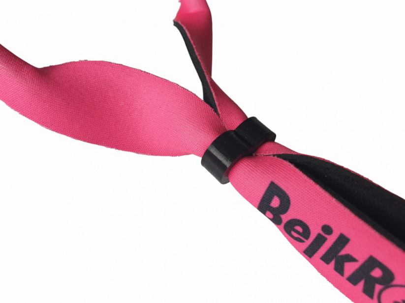 Neoprene strap BejkRoll - lanyard for glasses with tightening - pink - tightening detail