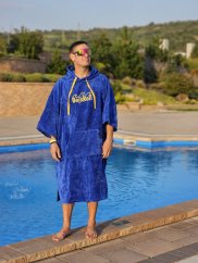 Surf Poncho BejkRoll WAVE MASTER - royal blue - man by the pool front logo - size XL
