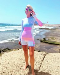 Dámský neopren BejkRoll Pastel Rainbow - dívka na reefu - vel M