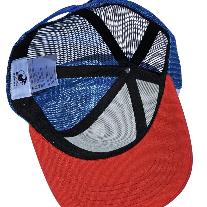 Snap Trucker Bílá-Modrá-Červená - BEJCZECH logo - vnitřek štítky
