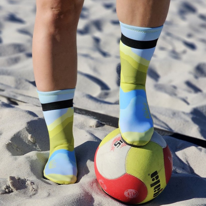 Calcetines de neopreno 3 mm SCR - calcetines de agua de diseño - amarillo/azul