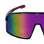 Sunglasses BejkRoll Champion REVO + EVA Box - transparent grey - lila-pink mirror - front1/2