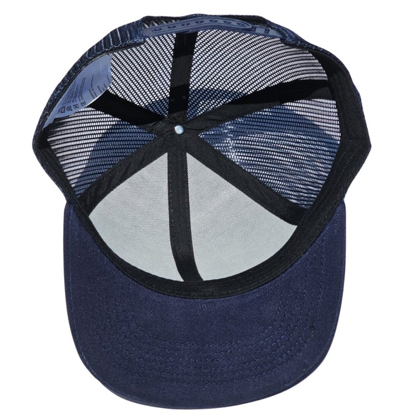 Gorra de camionero Snap azul marino/plateada, logotipo WAVE recto en el centro