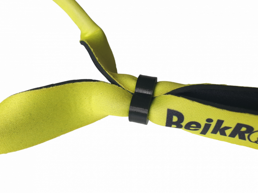 Neoprenová páska BejkRoll - šňůrka na brýle s utahováním - žlutá - detail utahování