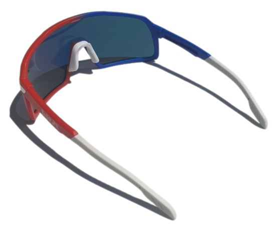 CHAMPION REVO + EVA BOX - azul/blanco/rojo - espejo dorado-azul