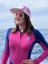 Ladies wetsuit BejkRoll Pink Lagoon with sunglass and snapback - size S