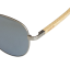 Sunglasses BejkRoll PILOT - silver mirror - logo detail on bamboo leg
