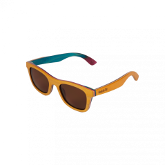 Sunglasses BejkRoll AGENT ORANGE - black mirror - front