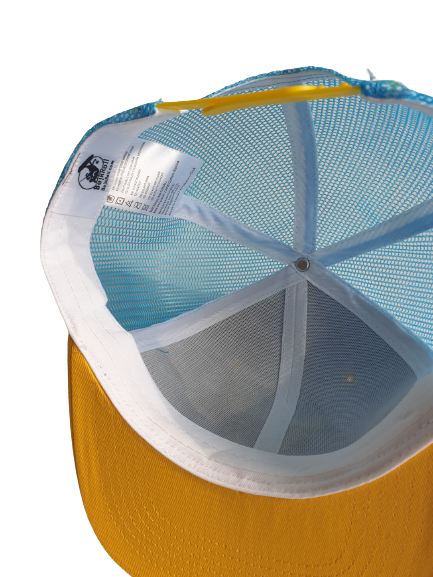 Snap Trucker Amarillo/Azul claro - Logo triangular