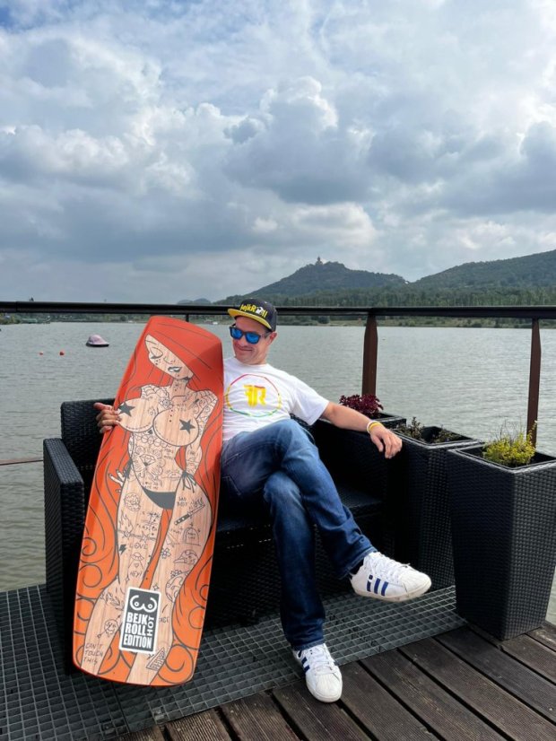 BejkRoll Deska wakeboardowa HOT Edition - Kolor: Fioletowo - różowe przebłyski