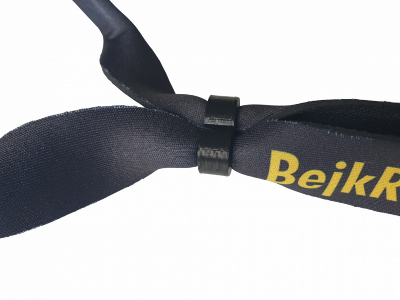Neoprene strap BejkRoll - lanyard for glasses with tightening - black - tightening detail
