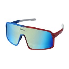 Sunglasses BejkRoll Champion REVO + EVA Box - Czech flag colors - golden-blue mirror