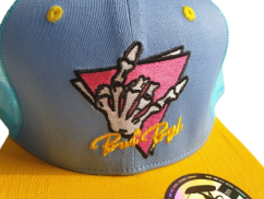 Snap Trucker Żółty/Jasnoniebieski - Trójkątne logo
