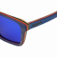 Sluneční brýle BejkRoll DON - modré zrcadlo - skládané javorové dřevo detail