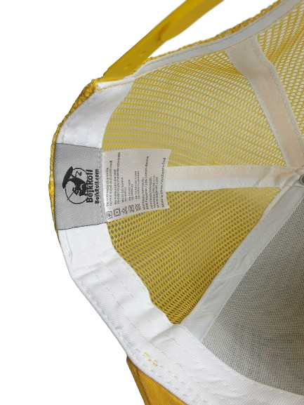 Snap Trucker Yellow-White kšiltovka BejkRoll - Rovné logo - vnitřek štítky