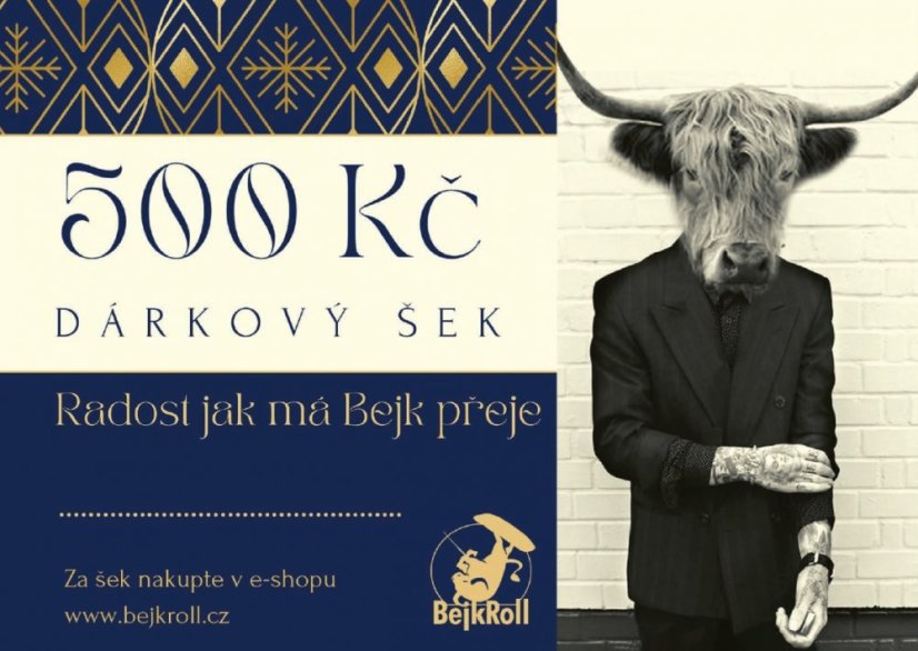 BejkRoll Dárkový šek - poukaz - voucher - 500 Kč