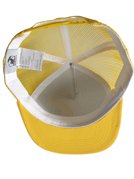 Snap Trucker Yellow-White cap BejkRoll - Rounded logo - inside
