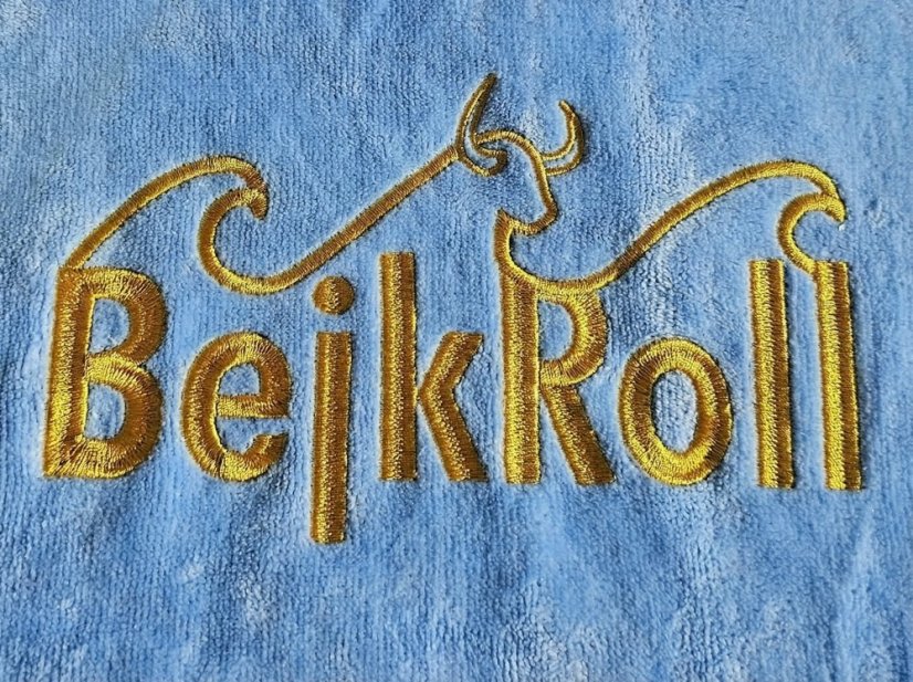 Surf Pončo BejkRoll WAVE MASTER - nebeská modrá - logo
