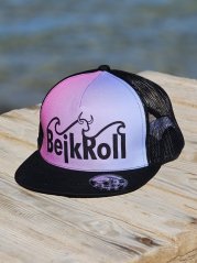Snap Trucker Czarno/Różowy - logo Fala