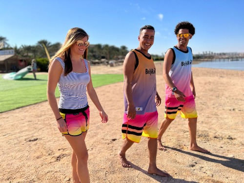 Shorts - gelb/rosa